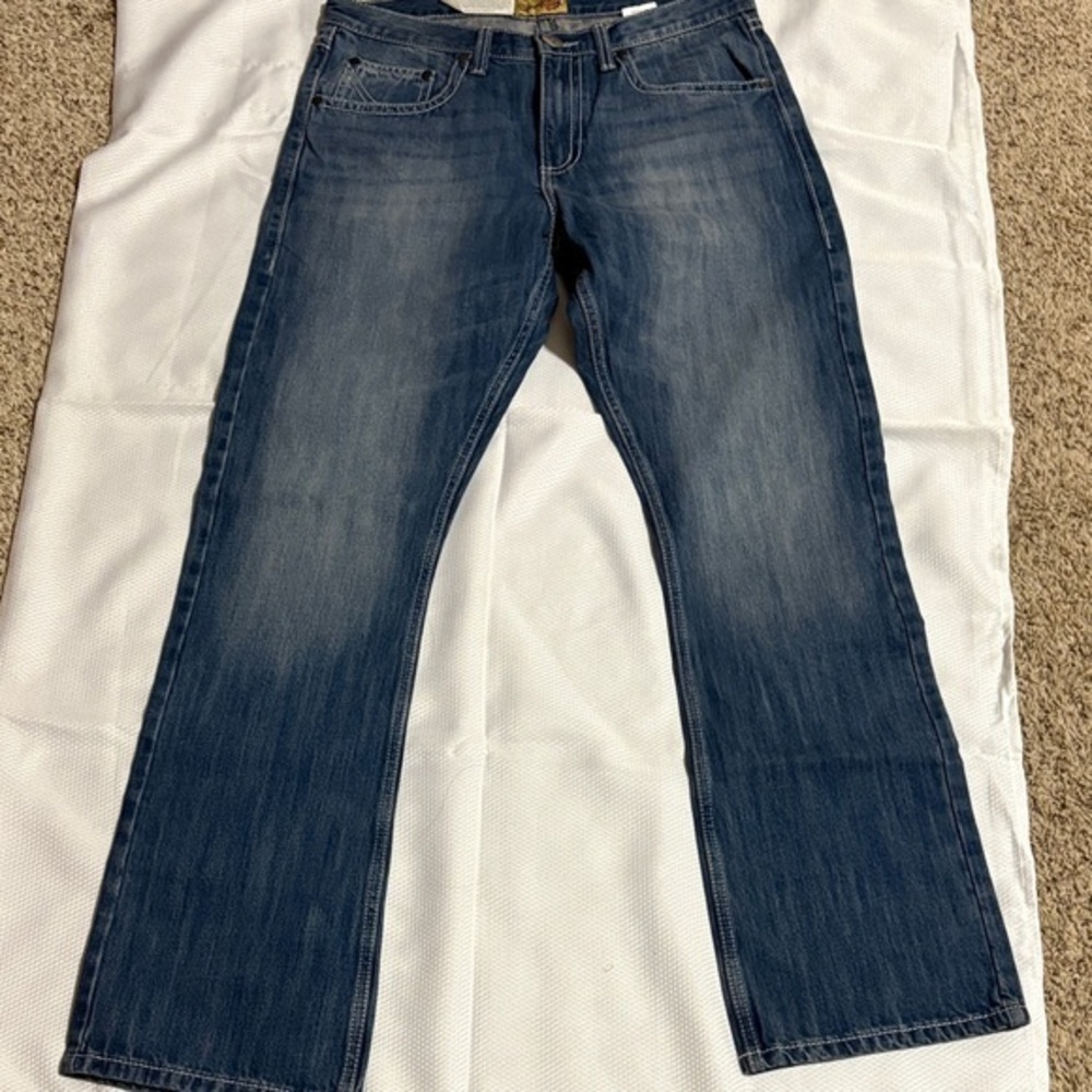 NWT Wrangler Vintage Boot Men's Dark Blue Straight Jeans